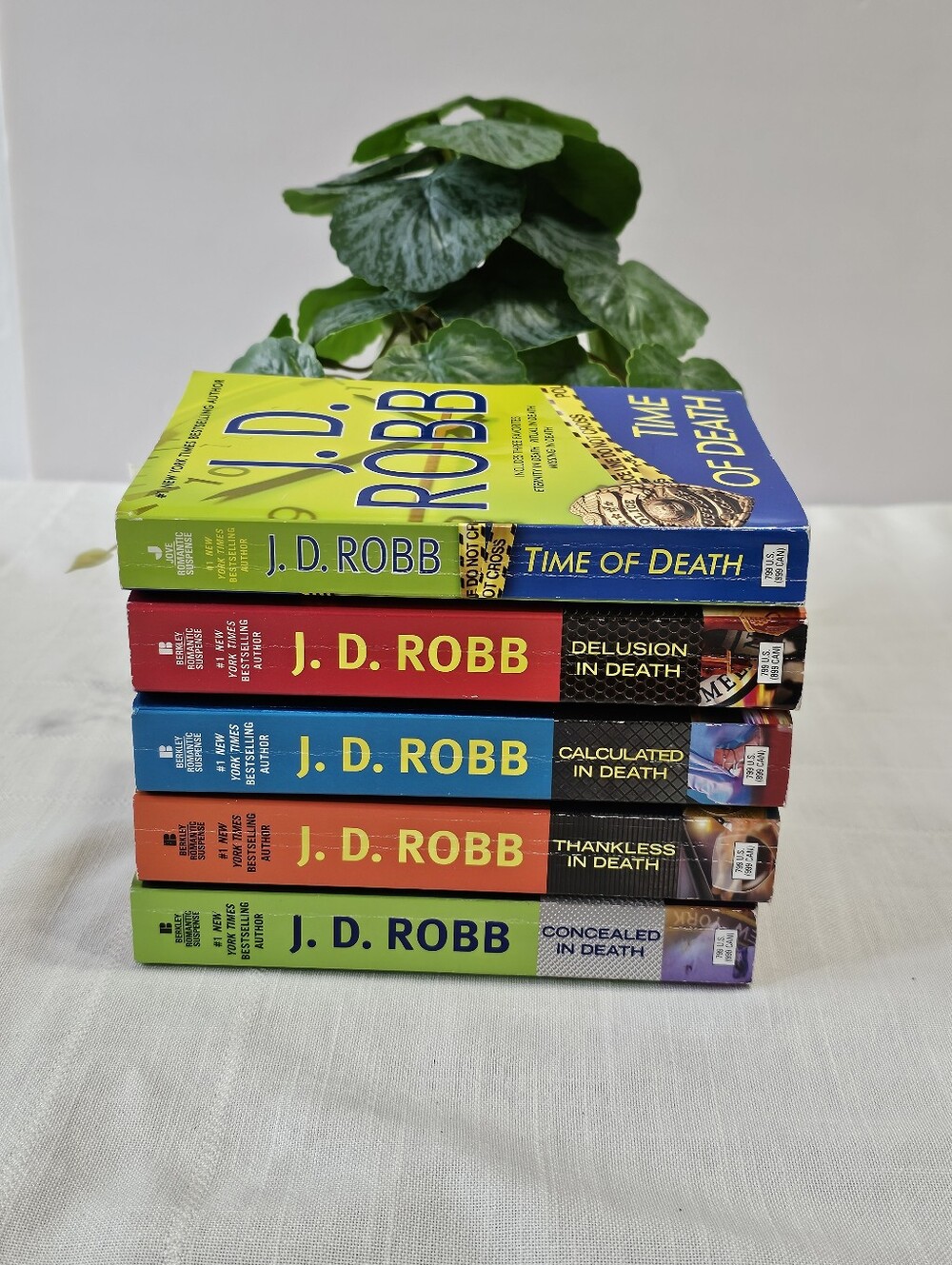 Set Of 5 J. D. Robb Paperback Mystery Books